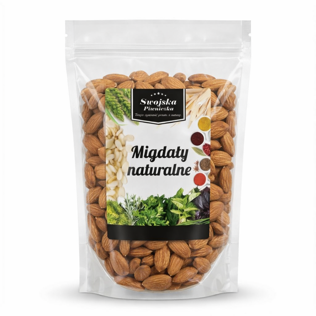 MIGDAŁY NATURALNE KALIFORNIJSKIE 1KG  SWOJSKA PIWNICZKA